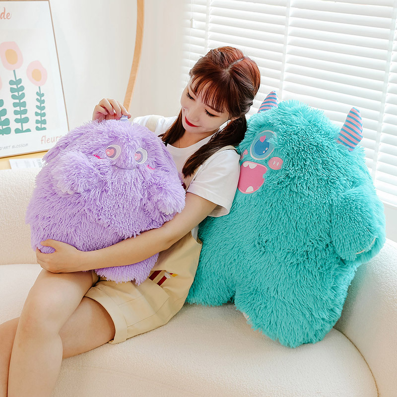 Ugly and cute Internet celebrity Instagram green little monster plush toys, sleeping pillows, cartoon figurines, doll gifts for women wholesale details Picture