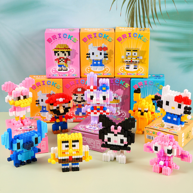 Children's tiny particle building blocks, gifts for boys and girls, educational internet-famous toys, minifigures, primary school student gifts, assembly building blocks full figure