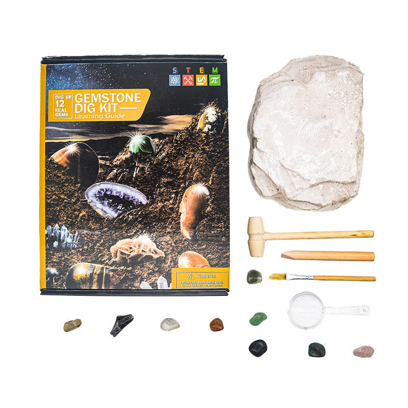 Wholesale baby early education cognitive archaeology gemstone mining toys, foreign trade stock, creative blind boxes, DIY children's toys full figure
