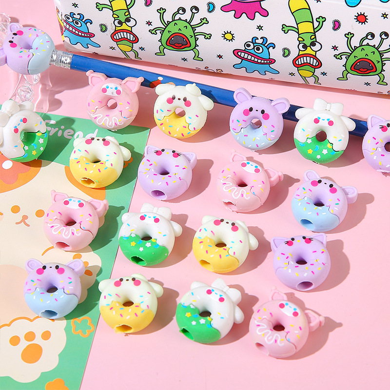 Donut eraser, cute cartoon design, kindergarten, small gifts, prizes, stationery wholesale Application Scenario