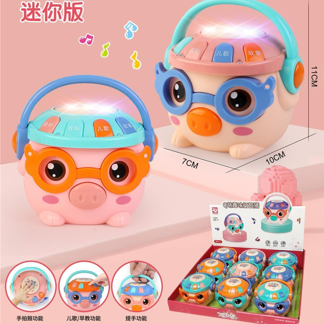 Free shipping baby hand drum toys, multi-functional drum players, music phone, story machine, educational learning machine, early education machine full figure