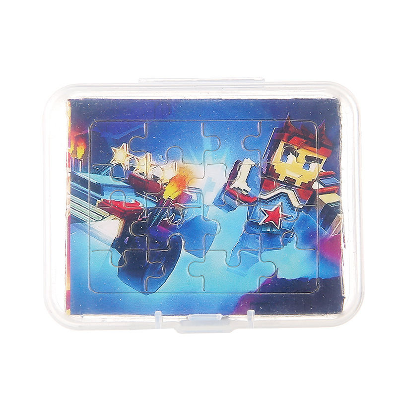A box of minifigure jigsaw puzzles for girls over 6 years old, a set of educational toys for children, 5 pieces, as a gift for kindergartens Item Picture