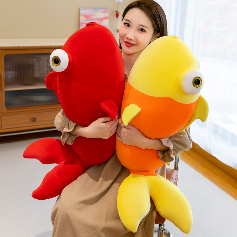 Genuine goldfish bubble, popular cute goldfish plush toys, children's figurines, throw pillows, dolls, wholesale at night market stalls Specification drawing