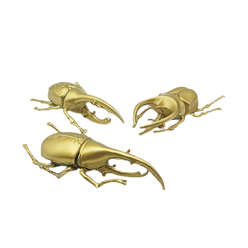 Cross-border PVC beetle model, rhinoceros beetle simulation insect model toy, paulownia bug set, prank toy wholesale Item Picture