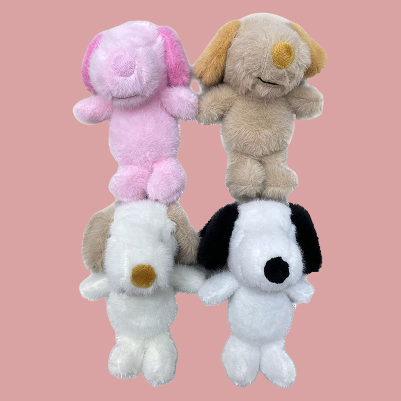 Plush toys, four-color Snoopy dolls, plush cube creative dolls, cartoon peripheral pendants, plush doll pendants, keychains, cloth doll pendants, cute decorative gifts, claw machine factory direct sales