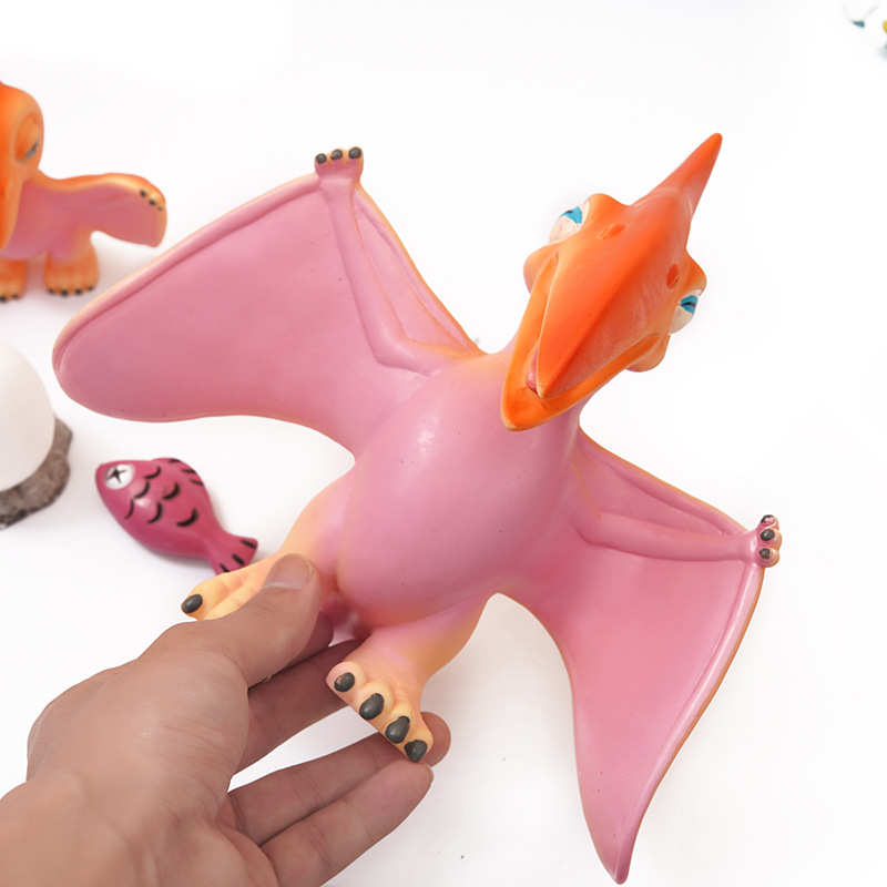 2021 New soft rubber dinosaur model toy, mother and child dragon, Amazon export children's toy simulation dinosaur Item Picture