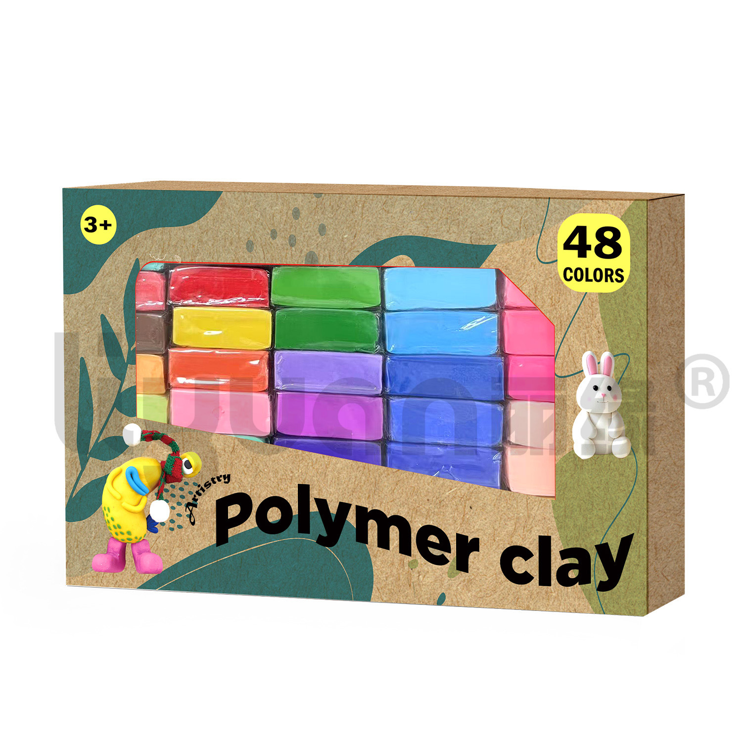 Cross-border 48-color soft clay set, plasticine, oven clay, children's diy, polymer clay, handcrafted colored clay wholesale Item Picture