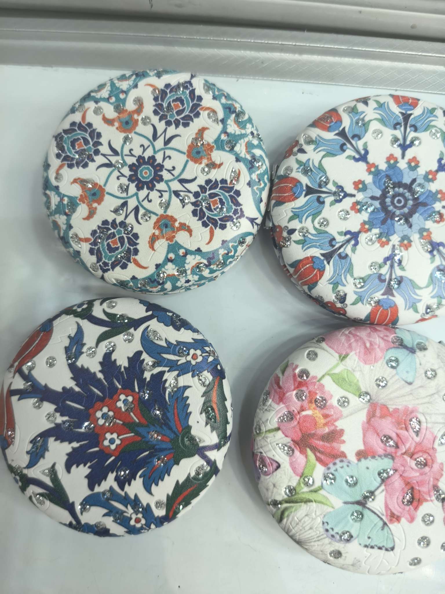 进口日用化妆镜便携口袋镜镜子A013高清防雾轻巧随身美容镜子