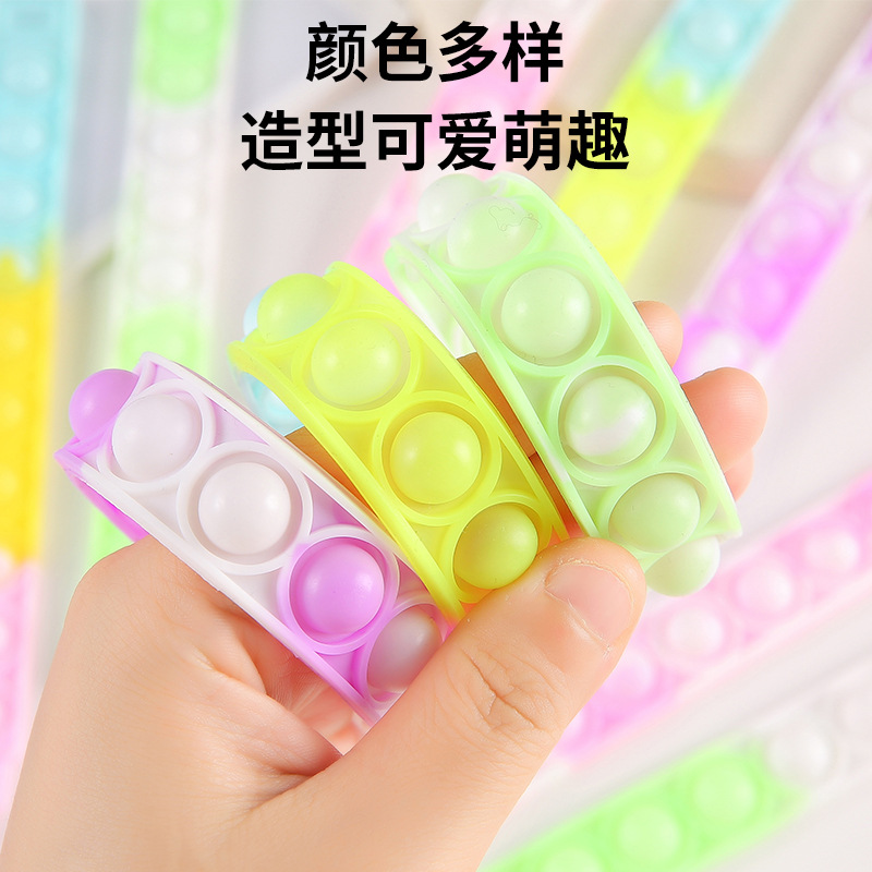 Rat Killer Pioneer Wristband, Finger Bubble Press Fun Silicone Stress-relieving Wristband, Stress-relieving Wristband, Rainbow Wristband full figure