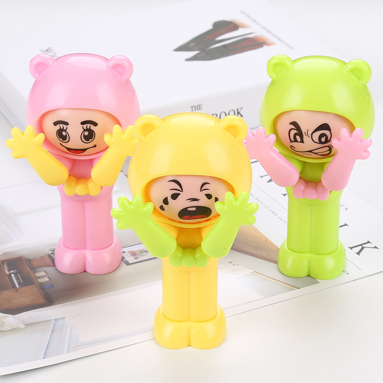 Wholesale of Douyin's same style rock-paper-scissors, face-changing dolls, children's educational toys, Happy Spin, Two-sided stones, scissors and paper full figure