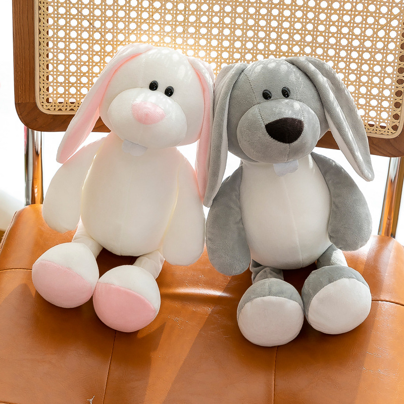 Factory direct sales of cross-border forest animal plush toys, jungle Three brothers throw pillows, cute rabbit dolls details Picture