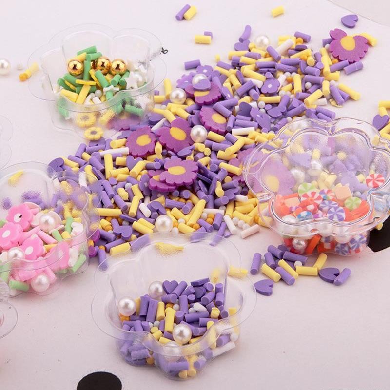 Qiaoqiao diy crystal resin, flowing sand oil filling, flower pearl, soft clay slice, flowing sand making materials details Picture