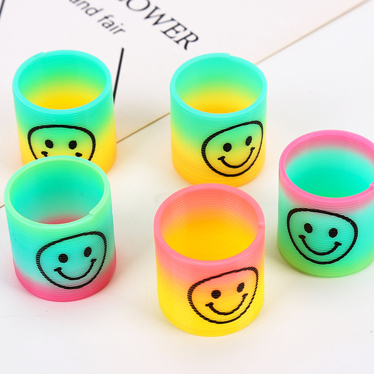 Children's educational toys, colorful spring rings, mini rainbow rings, seven-color rings, nostalgic elastic rings for the 80s generation, street stall prizes details Picture