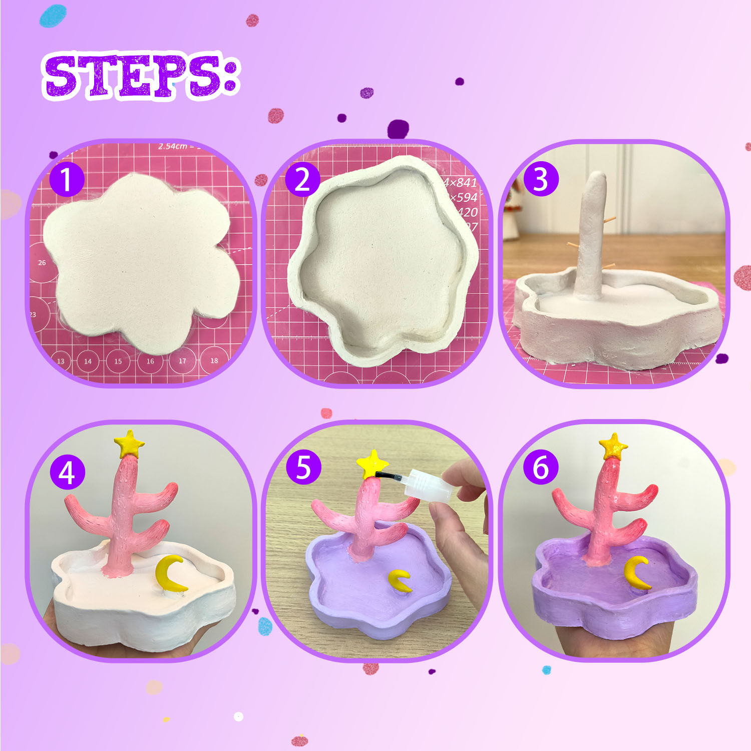 【 New Product 】 Stone Plastic Clay Air-dried Ceramic Clay Jewelry Plate DIY tool Accessory set, Children's material package, Handmade Application Scenario