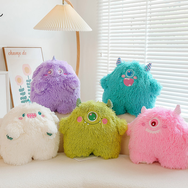 Ugly and cute Internet celebrity Instagram green little monster plush toys, sleeping pillows, cartoon figurines, doll gifts for women wholesale full figure