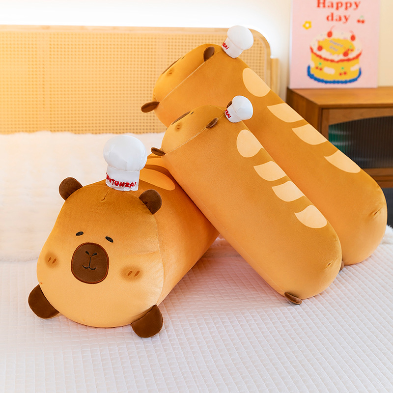 Cross-border big doll, Kapibara plush toy, pillow, long figurine, sleeping doll, sitting back support cushion Specification drawing