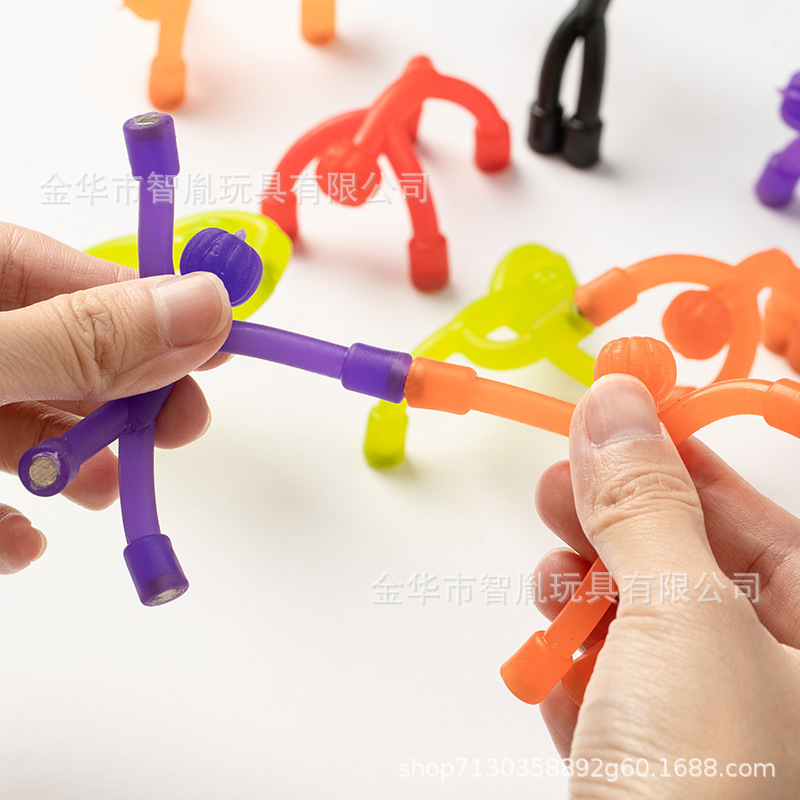 Amazon's best-selling creative wall-climbing magnetic figurine, soft rubber, versatile magnetic doll, versatile kid, toy hook Specification drawing