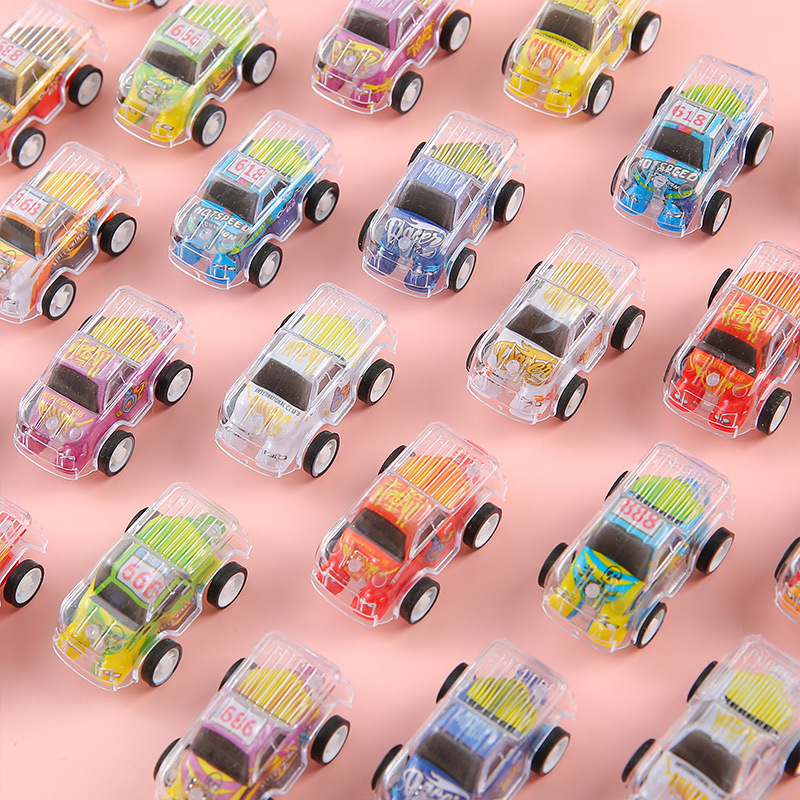 Double-layer graffiti recoil car, Camaron-colored car racing car, fun gacha toys for kindergarten children details Picture