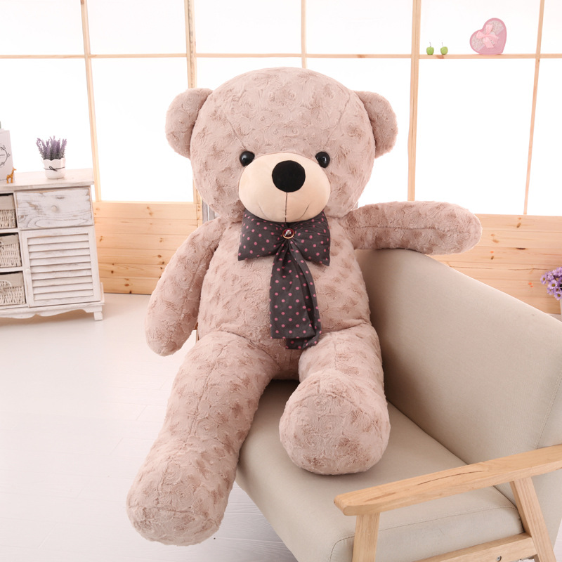 Large teddy bear plush toy figurines, cute bow tie bear sleeping pillows, wholesale birthday gifts for girls Application Scenario