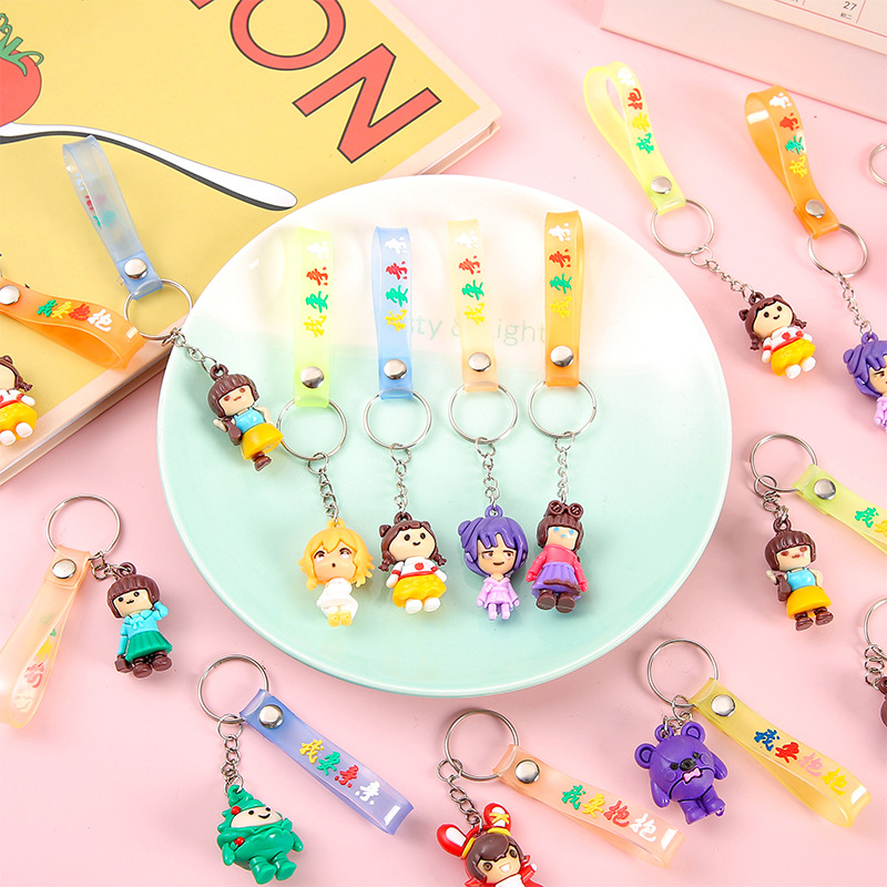 Wholesale of cartoon keychains, pendants, figurines, creative cars, cute keys for couples, ground promotion activities, children's gifts details Picture