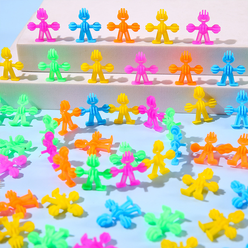 Mini cartoon building block man top 32cm children's DIY figurine toy Gashapon accessory kindergarten gift Application Scenario