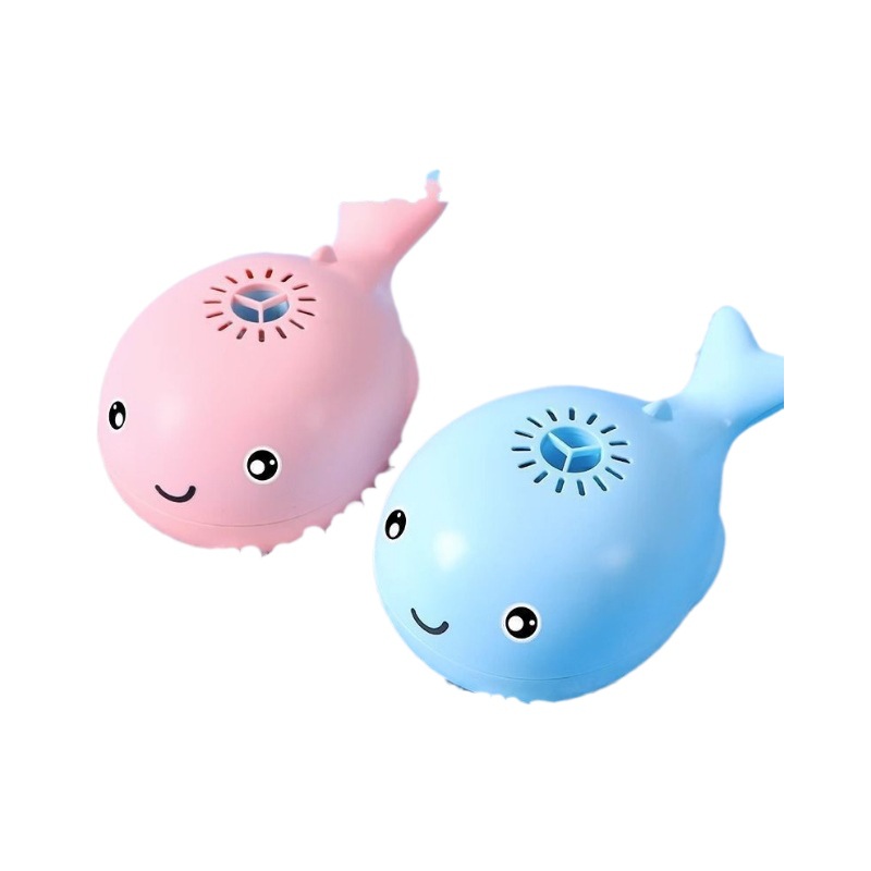 Douyin's same style of small whale floating ball baby toy, crawling, intelligence, early education electric toy, blowing ball, whale charging Item Picture