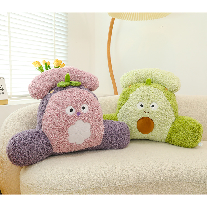Creative new multi-functional lumbar support, plush toy, cartoon fruit-shaped nap pillow, a must-have for office lazy people details Picture