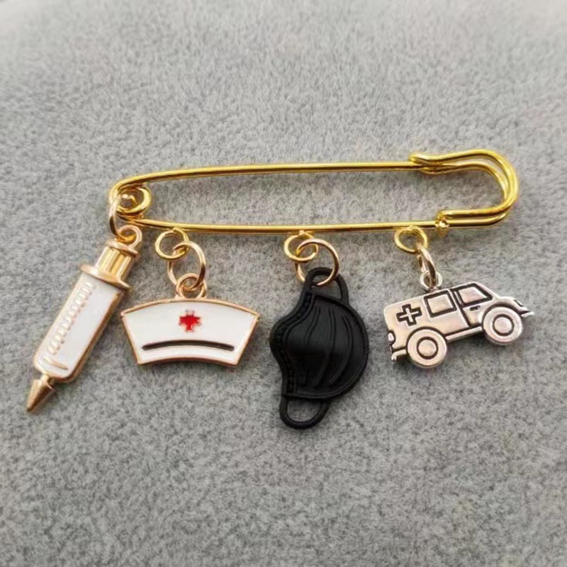 小香风胸针平面锌合金饰品衣饰滴油胸针时尚百搭女款滴油胸针