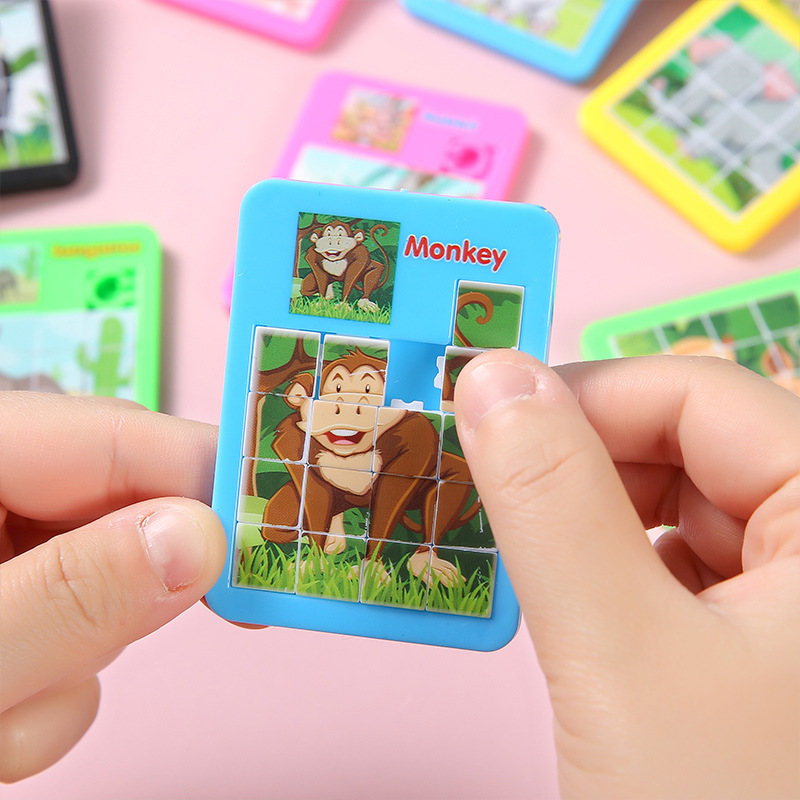 Katong Animal Sliding Puzzle, 16-grid maze of Huarong Road, educational toy, children's school, Kindergarten gift Application Scenario