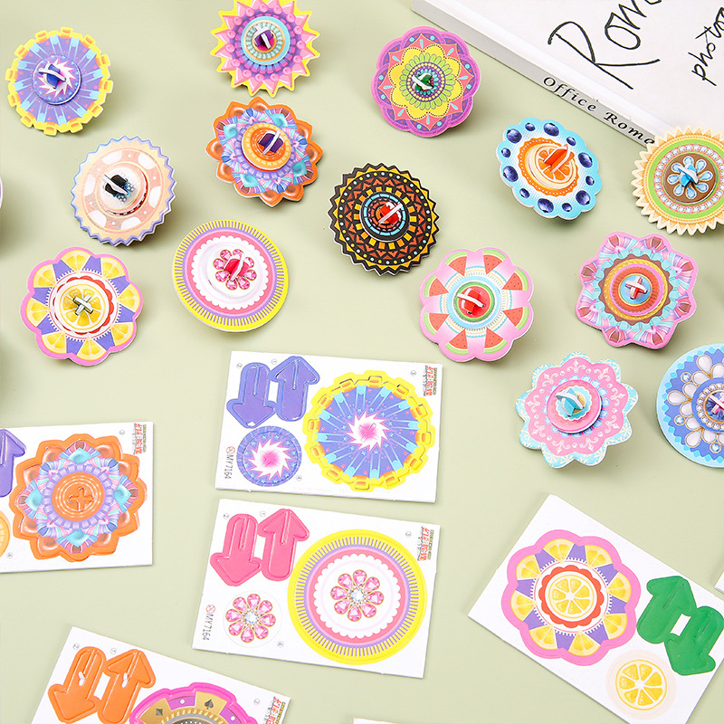 DIY children's 3D stereoscopic jigsaw puzzle gyroscope school gifts and prizes Paper color handmade jigsaw puzzle ground promotion small gifts Application Scenario