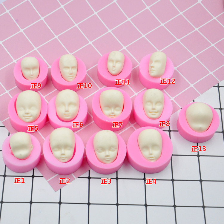 Clay DIY proportional face mold, face silicone mold, face molding mold, Q-version figurine face mold, clay face mold details Picture