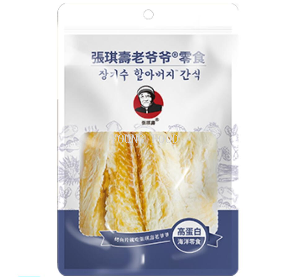 张琪寿老爷爷原味粗鱿鱼条乐享版80克即食手撕 真鳕鱼片胡椒味粗详情6