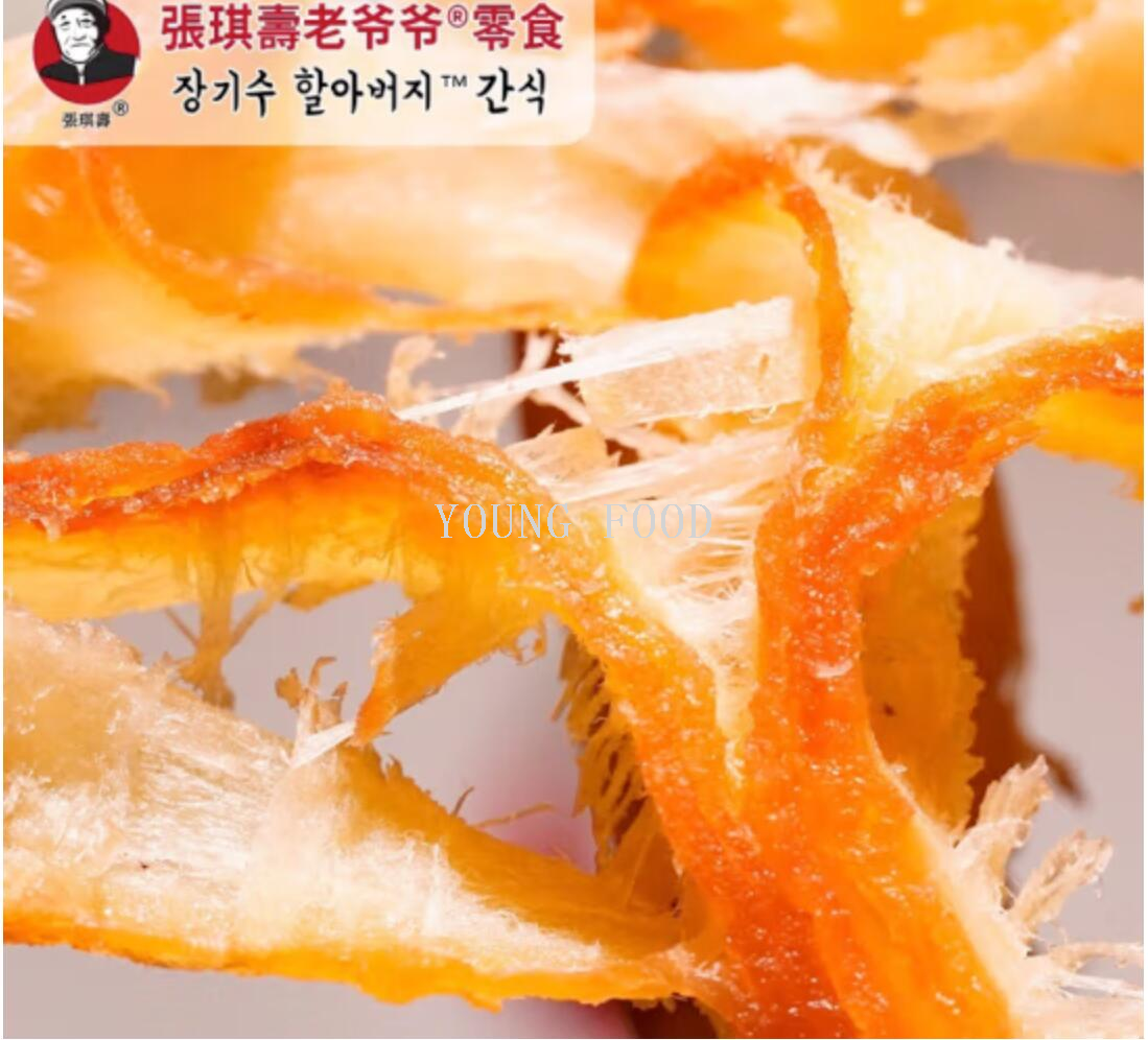 张琪寿老爷爷原味粗鱿鱼条乐享版80克即食手撕 真鳕鱼片胡椒味粗详情4