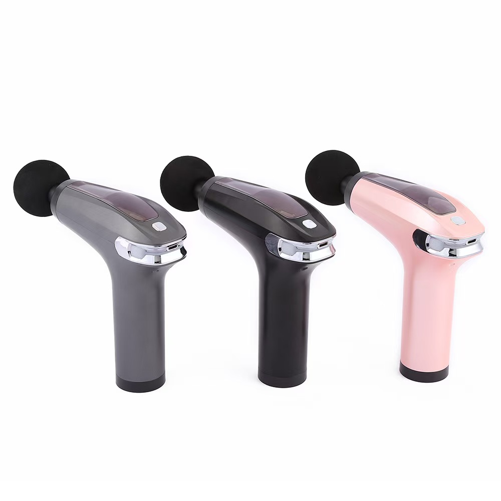 Extended handle fascia gun, home detachable handle fitness and relaxation muscle massager, LED display screen