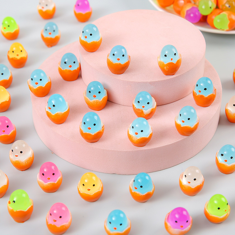 Luminous eggshell chicks, children's novel toys, kindergarten gifts, DIY cracked egg dolls, resin micro-landscape ornaments Specification drawing