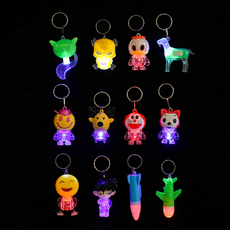 Illuminated small gifts, cartoon with led lights, illuminated keychains, bags, pendants, wechat business ground promotion small gifts and giveaways Specification drawing