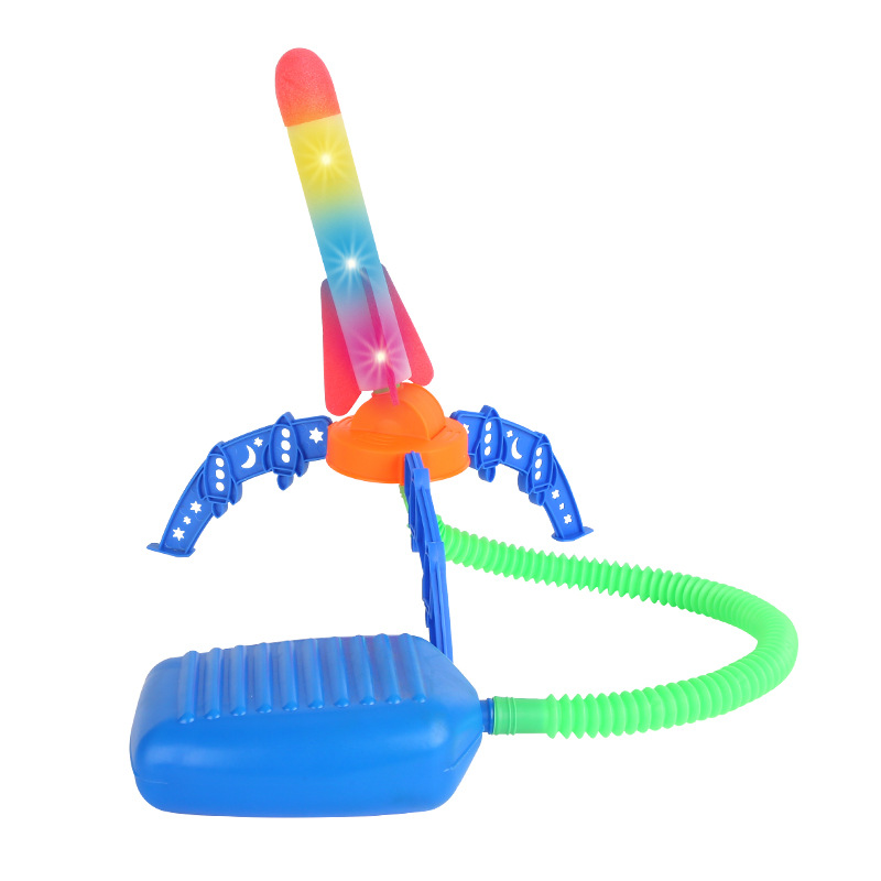 The sky rocket glows, the sky rocket, the sky cannon, the airplane, the foot-mounted launcher, boys' and girls' toys, wholesale at the street stall Item Picture
