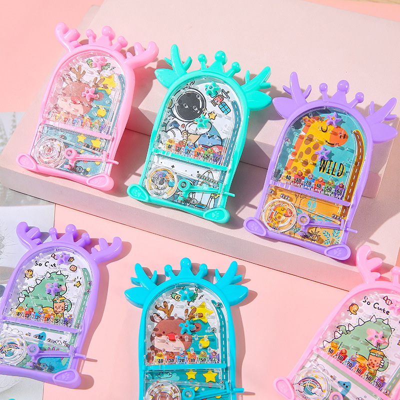Wholesale of children's palm-sized pinball machines, intelligence mazes, educational toys, game machines, kindergarten prizes and gifts, pinball discs details Picture