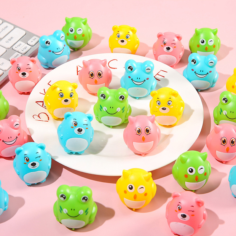 Creative cartoon cars, toy cars, and children's durable and resilient animal baby educational toy cars are selling well at street stalls details Picture