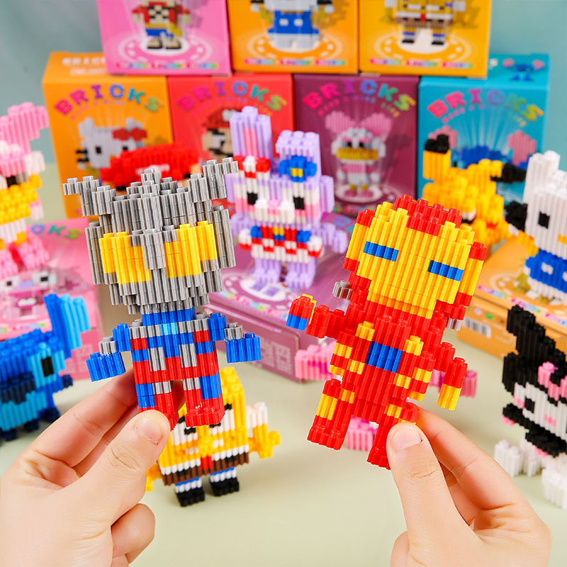 Children's tiny particle building blocks, gifts for boys and girls, educational internet-famous toys, minifigures, primary school student gifts, assembly building blocks Specification drawing