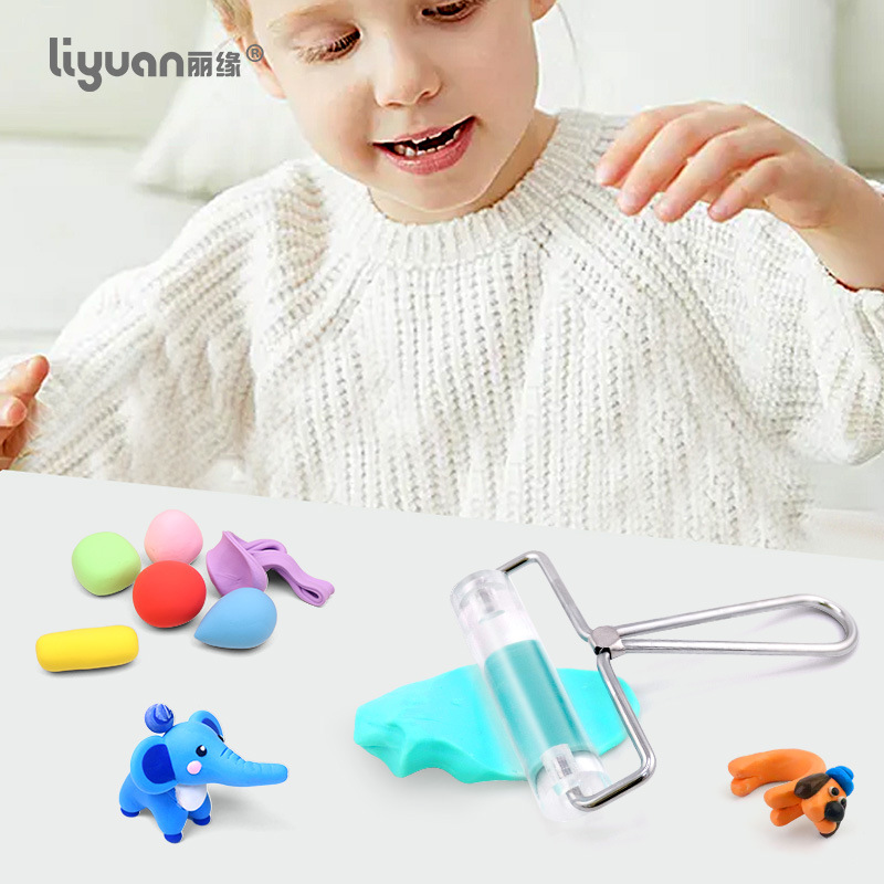 Wholesale of diy handcrafted soft clay rubber snowflake colored clay modeling tools made of ultra-light clay acrylic rollers Application Scenario