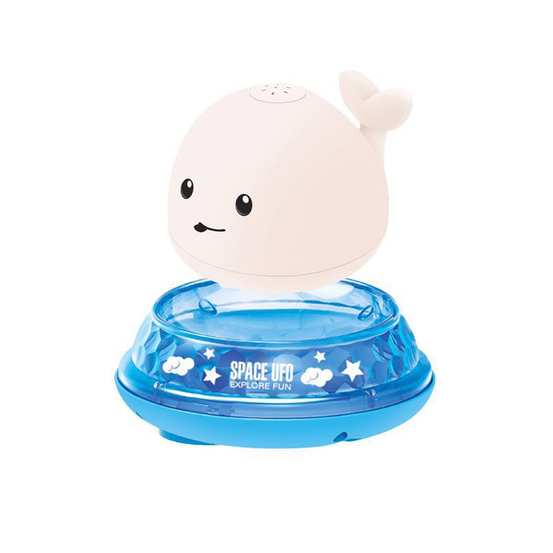 Cross-border Internet celebrity baby bath toy, water play, charging whale, boy and girl electric sensing water spray whale ball full figure