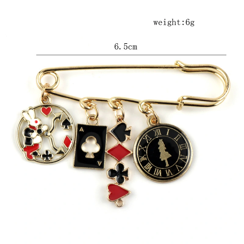 Xiaoxiangfeng brooch, flat zinc alloy jewelry, clothing and accessories, oil drip brooch, fashionable and versatile, women's oil drip detail image 3