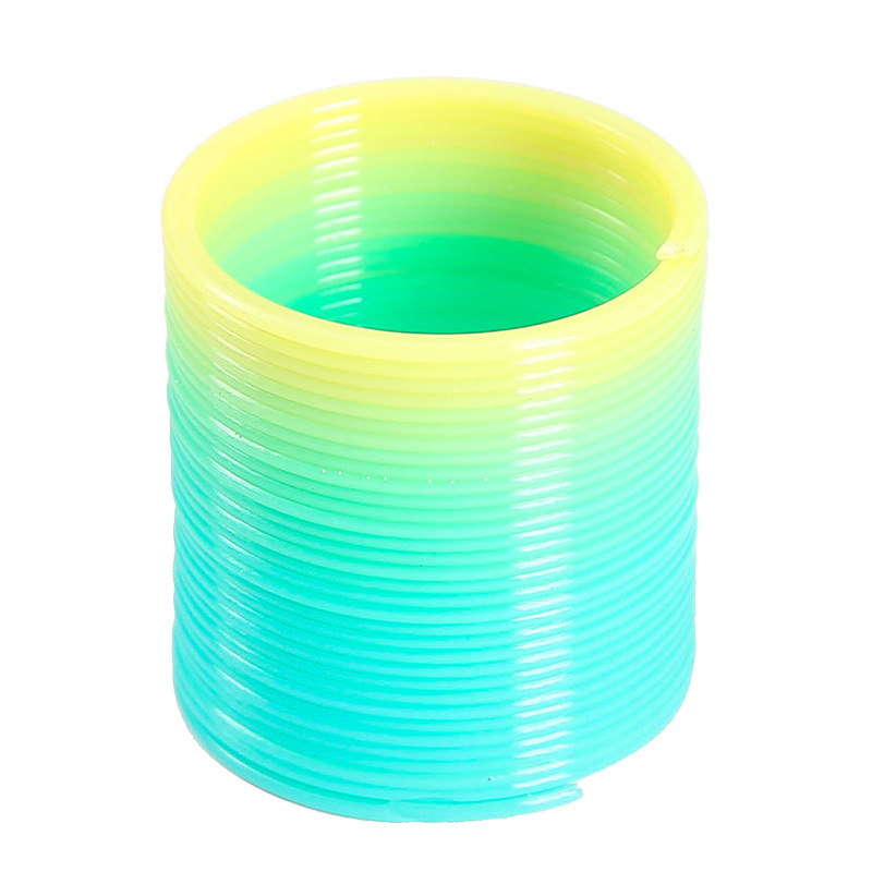 Small irregular-shaped rainbow ring children's small gifts, seven-color small spring rings, magic hula hoops, magical baby lanterns Item Picture