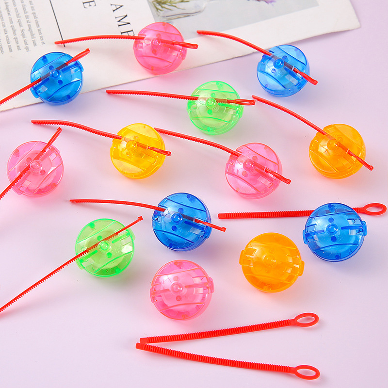 Transparent mini pull-scale gyroscope, small battle gyroscope set, gacha toy, kindergarten reward small gift details Picture