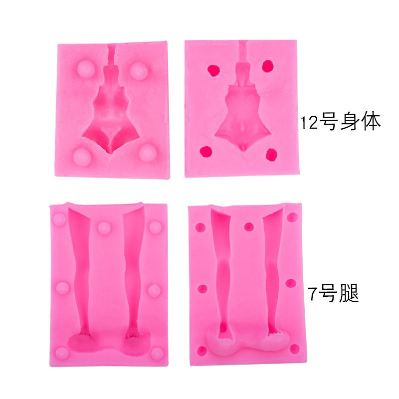 DIY ultra-light clay soft clay figurines for girls, unisex body molds, fondant silicone molds in stock full figure