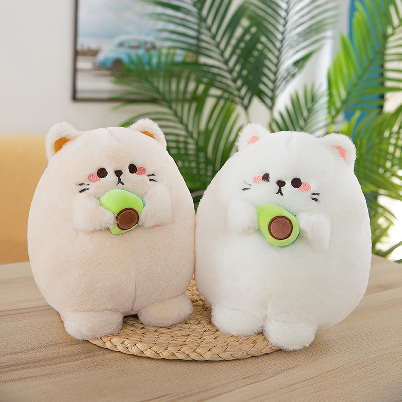 Wholesale of cross-border new products such as avocado plush toys, cartoon cat dolls, anime movie peripheral toys, and claw machines full figure