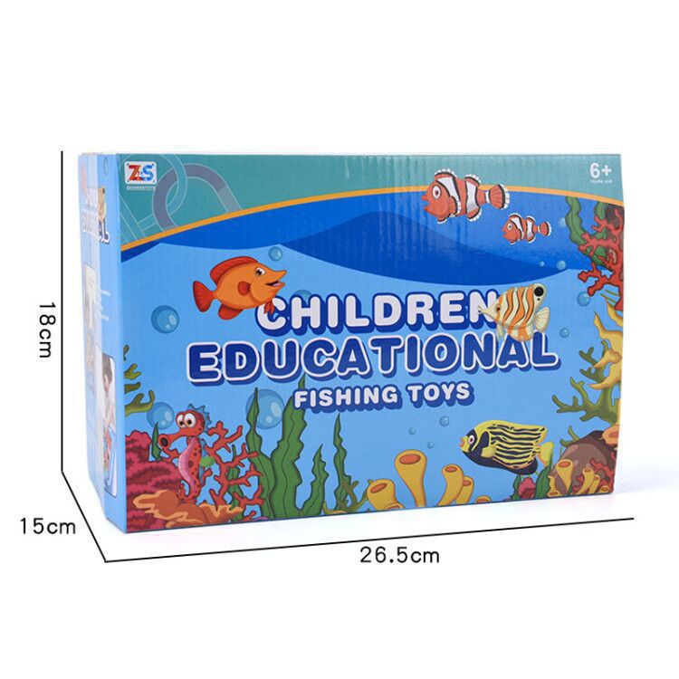 Cross-border best-selling fishing toy pool, children's inflatable magnetic toy set, square beach water play toy pool Item Picture