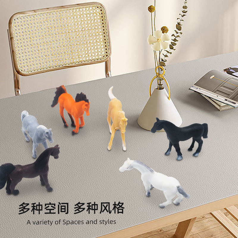New creative, compact and portable simulation model toys for children: Wholesale of six small horse model toy sets details Picture