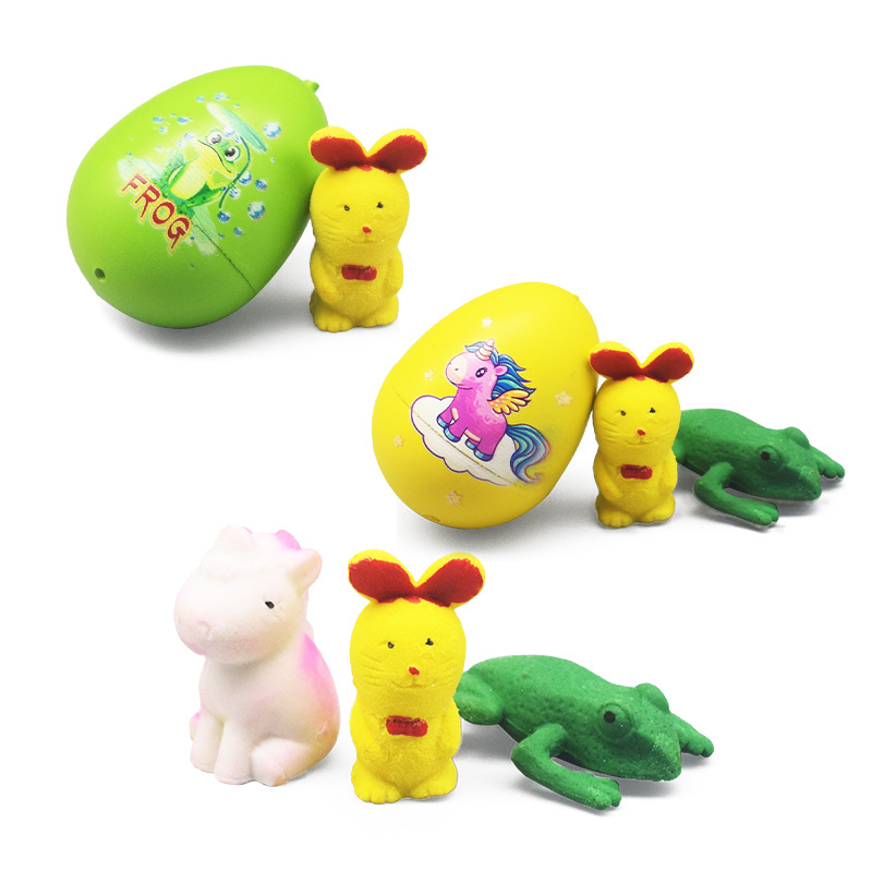 New creative children's hatching toys, cross-border export, wholesale of multiple animal simulation model toy eggs Item Picture